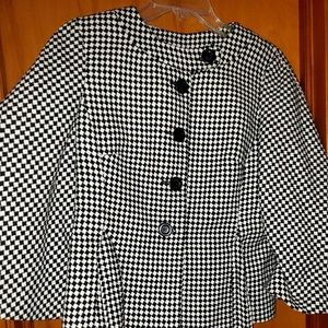 Ann Taylor Loft checkered peacoat